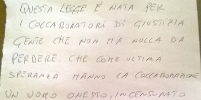 Testimoni Di Giustizia Usati E Abbandonati